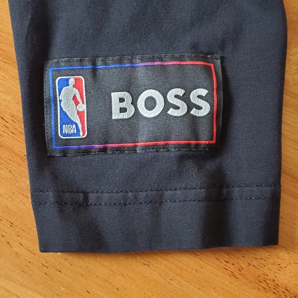 Brooklyn Nets X Hugo Boss Collab NBA Men's Large Long Sleeve T Shirt Black